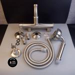 BỘ VÒI TẮM HOA SEN INOX SUPOR 251702-02-LS nóng lạnh