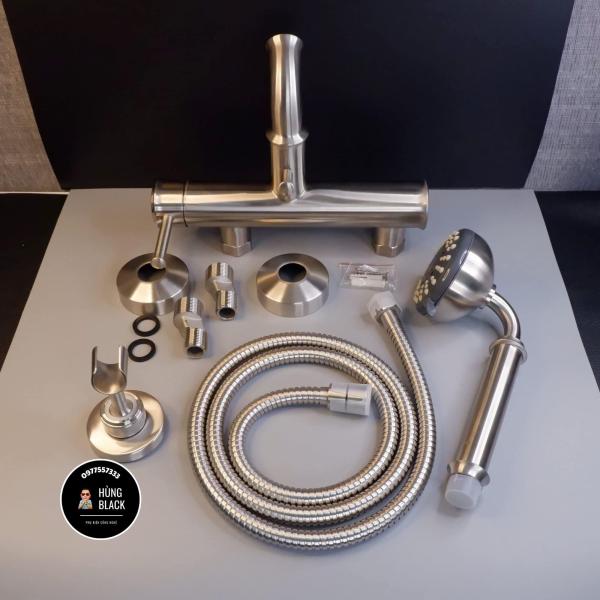 BỘ VÒI TẮM HOA SEN INOX SUPOR 251702-02-LS nóng lạnh
