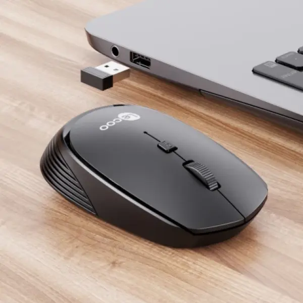 Chuột không dây LECOO WS202 Newfullbox tặng kèm đôi pin Akaline Duracell